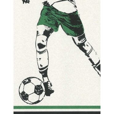 Football Black / Green /White Border by Decorline DLB50091