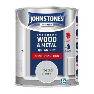 Frosted Silver Quick Dry Gloss - Johnstones Interior Wood & Metal Paint