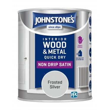 Frosted Silver Quick Dry Satin - Johnstones Interior Wood & Metal Paint