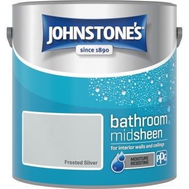 Frosted Silver Soft Sheen Emulsion - Johnstones Bathroom Mid Sheen Wall and Ceiling Paint