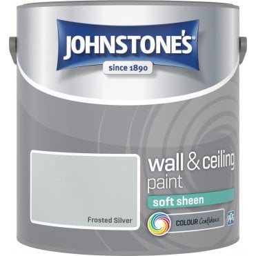 Frosted Silver Soft Sheen Johnstones Paint Can
