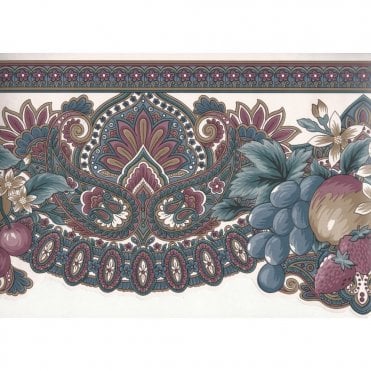 Fruit & Floral Trail Scalloped Multicoloured Border by Imperial SC3000B