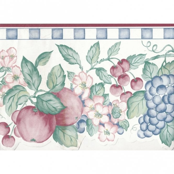 Fruit & Flower Trail White Scalloped Border by Imperial SC3009B