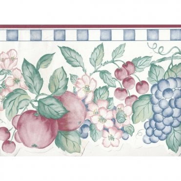 Fruit & Flower Trail White Scalloped Border by Imperial SC3009B