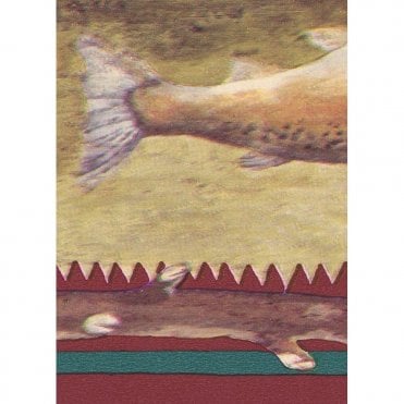 Gentlemans Fish Burgundy Wallpaper Border By Imperial GR2263