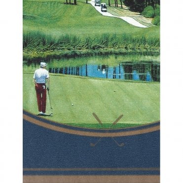 Gentlemans Golf Navy Wallpaper Border FM8221 by Imperial