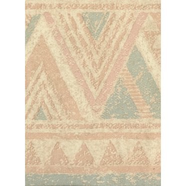 Geometric Peach / Green Border by Leyland 4107
