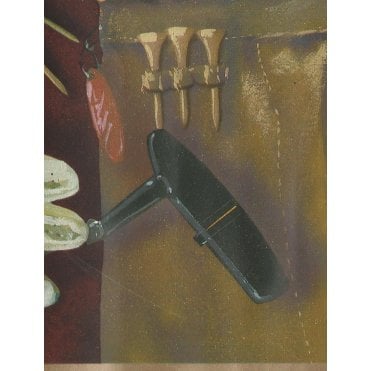 Imperial Scan | Golf Burgundy Wallpaper Border 241B63512