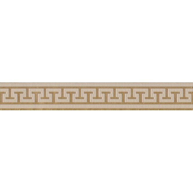 Greek Key Gold Self Adhesive Narrow Border by AS Creation 2813-33