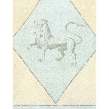 Greek Lion Cream / Duck Egg Border by Zodique 778413
