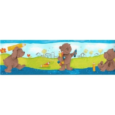 Happy Colouring Bears Multi Self Adhesive Border by AS Creation 8960-18