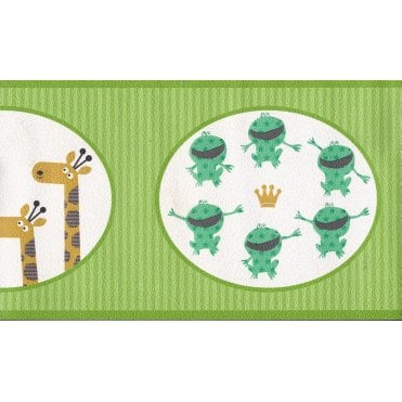 Happy Kids Green Zoo Border by P+S International 05684-30