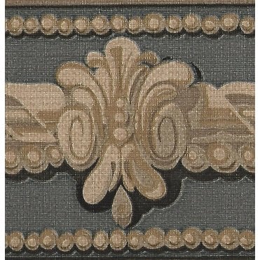 Heraldic Scroll Grey / Beige Border by John Wilman 365884