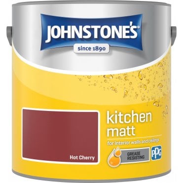 Hot Cherry Matt Emulsion - Johnstones Kitchen Matt Wall And Ceiling Paint