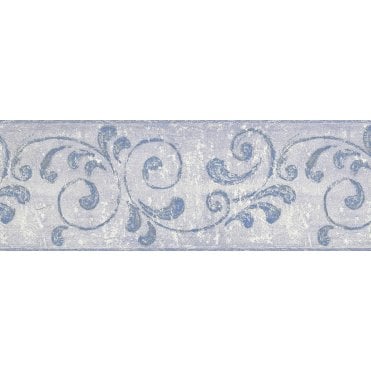 Illusions C Scroll Trail Lilac / Silver Border by Country Decor 3858B