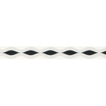 Infinity Wave Black / Grey Self Adhesive Narrow Border by AS Creation 2603-14