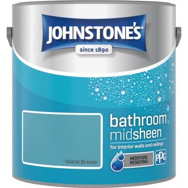 Island Breeze Soft Sheen Emulsion - Johnstones Bathroom Mid Sheen Wall and Ceiling Paint