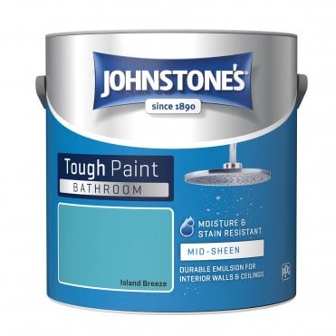 Island Breeze Soft Sheen Emulsion - Johnstones Bathroom Mid Sheen Wall and Ceiling Paint
