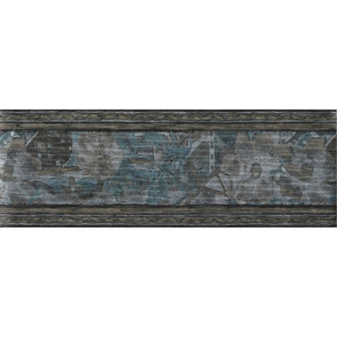 Jemima Abstract Floral Metallic Black Border by John Wilman 362852