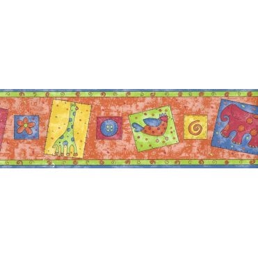 Kiddywinks Blue / Orange Border by Wilson Wilcox 1400/42