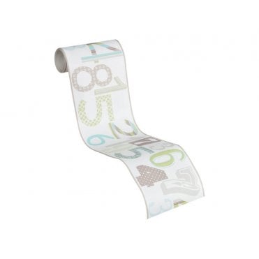 Kids Party Self Adhesive 123 Green / Blue Border by AS Creation 8956-22