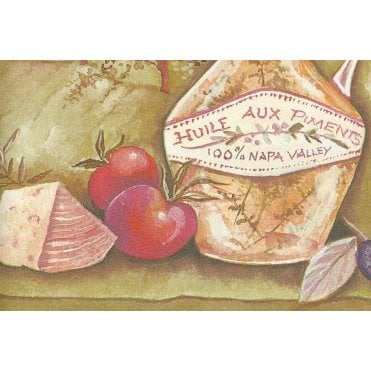 Kitchen Style Olive Oil Wallpaper Border by Galerie KK79378