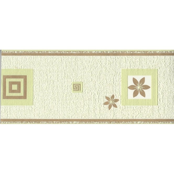 Laverna Motif Beige / Green Border By AS Creation 5360-44