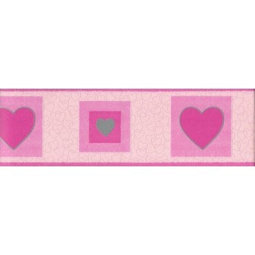 Love Hearts Pink Border 5312-16