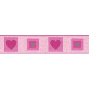 Love Hearts Pink Border 5312-16