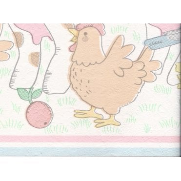MacDonald Farm 10 Metre Pastel Border by Coloroll 930204