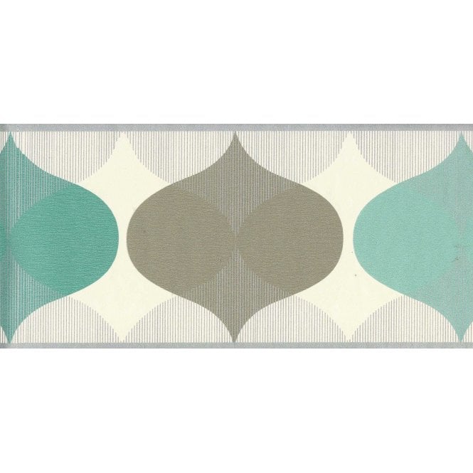 Mambo Teal Droplet Self Adhesive Border by Holden 22060
