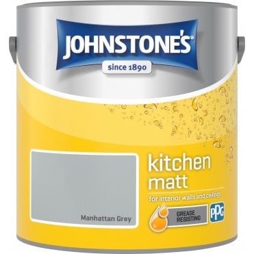 Manhattan Grey Matt Emulsion - Johnstones Kitchen Matt Wall and Ceiling Paint