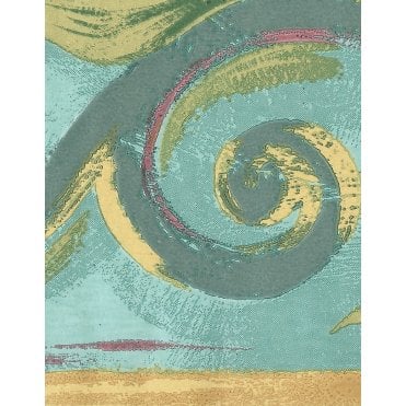 Marrakech Scroll Green Border by Crown 59215
