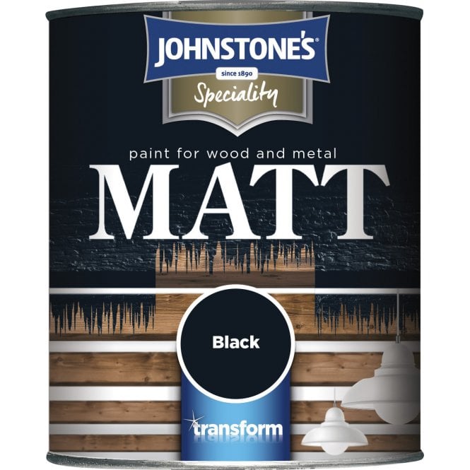 Matt Black For Wood & Metal - Johnstone's Speciality Paint