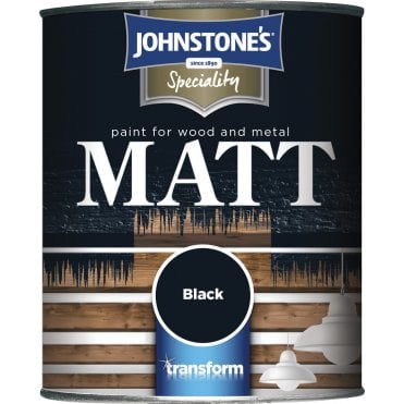Matt Black For Wood & Metal - Johnstone's Speciality Paint