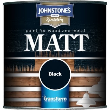 Matt Black For Wood & Metal - Johnstone's Speciality Paint