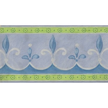 Minette Fleur De Lys Lilac Self Adhesive Border 354451