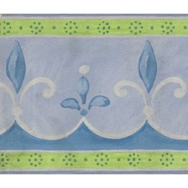 Minette Fleur De Lys Lilac Self Adhesive Border 354451