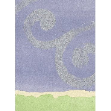 Modern Scroll Green / Lilac Border by Coloroll 686644