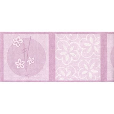 Modern Squares Daisy Pink Border by Holmes 232-42