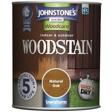 Natural Oak Satin - Johnstone's Indoor & Outdoor Woodstain 750ml