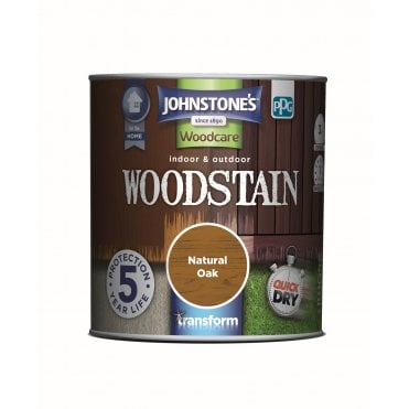 Natural Oak Satin - Johnstone's Indoor & Outdoor Woodstain 250ml