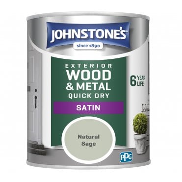 Natural Sage Exterior Quick Dry Satin - Johnstones Exterior Wood & Metal Paint