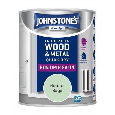Natural Sage Quick Dry Satin - Johnstones Interior Wood & Metal Paint