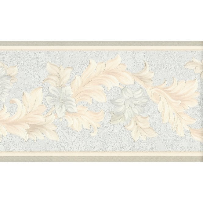 Neapolis 3 Silk Acanthus Scroll Blue 10 Metre Border by Galerie 00308