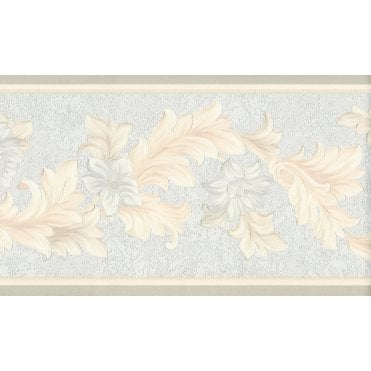 Neapolis 3 Silk Acanthus Scroll Blue 10 Metre Border by Galerie 00308