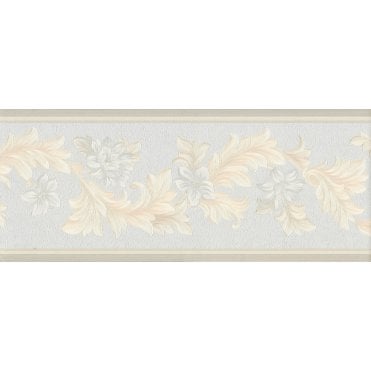 Neapolis 3 Silk Acanthus Scroll Blue 10 Metre Border by Galerie 00308