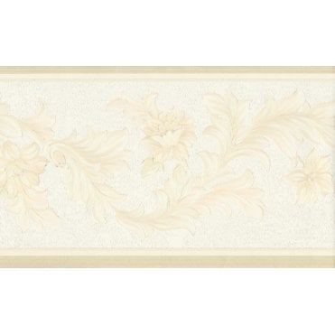 Neapolis 3 Silk Acanthus Scroll Ivory 10 Metre Border by Galerie 00301