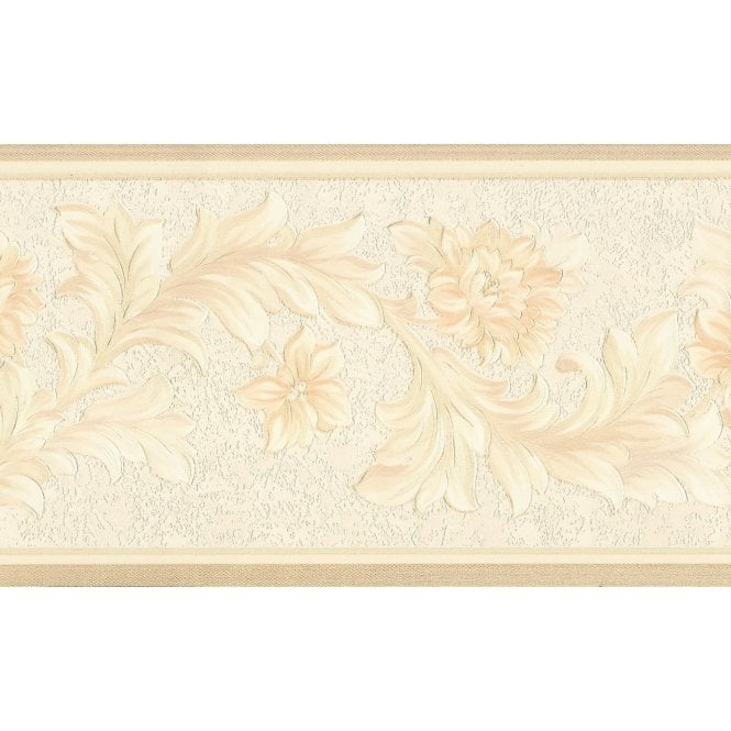 Neapolis 3 Silk Acanthus Scroll Lemon 10 Metre Border by Galerie 00302
