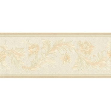 Neapolis 3 Silk Acanthus Scroll Lemon 10 Metre Border by Galerie 00302